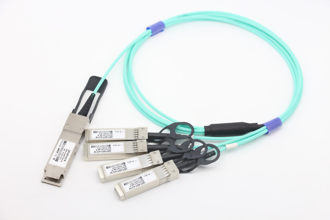 1m Cisco Compatible FY-QSFP-4X10G-AOC1M 40G QSFP+ to 4x10G SFP+ Breakout AOC Active Optical Cable