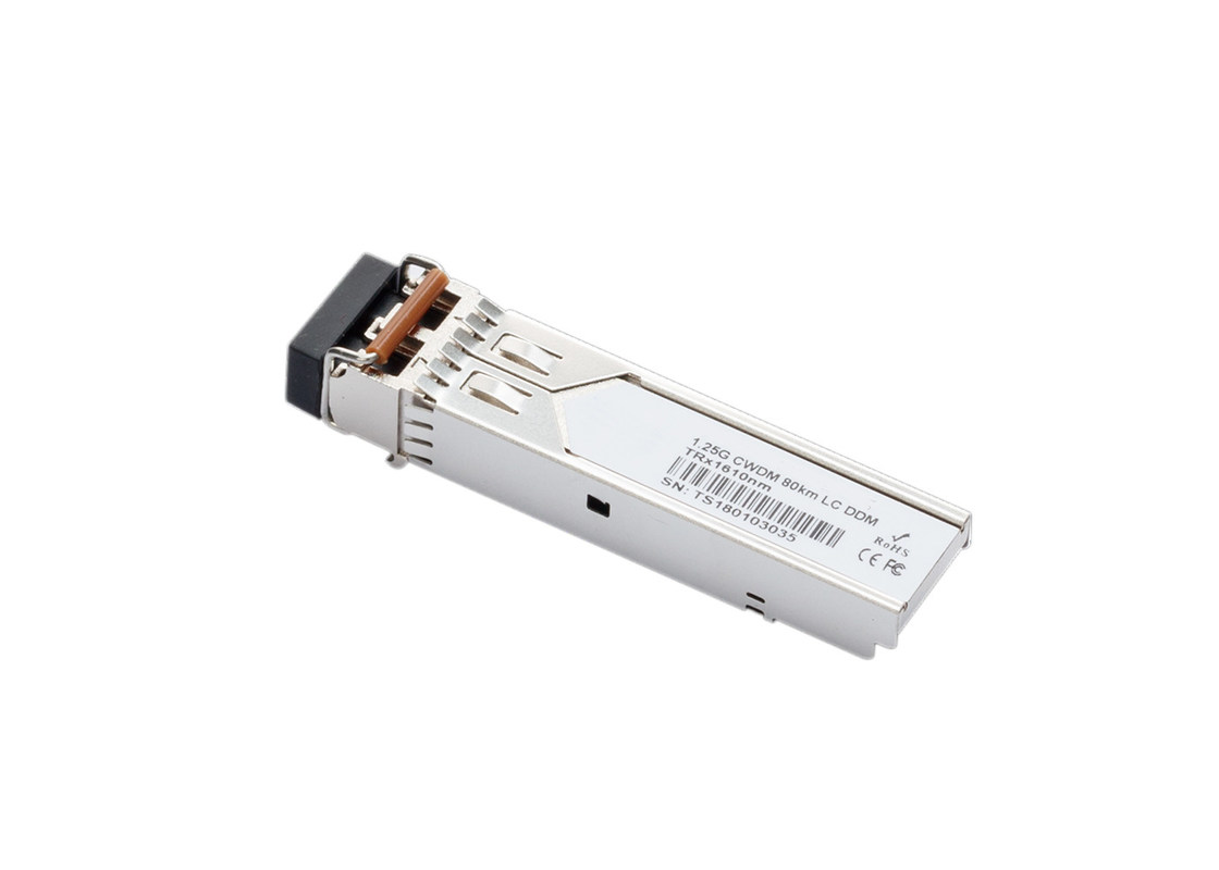 1.25G CWDM Transceiver  Single Mode 1270nm 80KM with Multi Vendor MSA Compatible